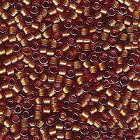Miyuki 11/0 Delica Bead - DB1736 - Sparkling Beige Lined Dark Topaz AB