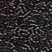 Miyuki 11/0 Delica Bead - DB1741 - Transparent Olive Lined Orange AB