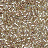Miyuki 11/0 Delica Bead - DB1766 - Sparkling Celery Lined Light Tea Rose AB