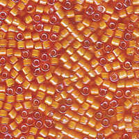 Miyuki 11/0 Delica Bead - DB1777 - White Lined Orange AB