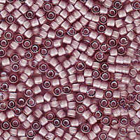 Miyuki 11/0 Delica Bead - DB1791 - Transparent Lined White / Smoky Amethyst AB