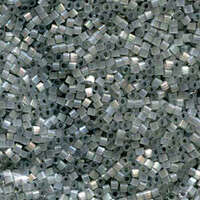 Miyuki 11/0 Delica Bead - DB1871 - Silk Inside Dyed Smoke Grey AB
