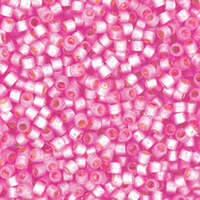 Miyuki 11/0 Delica Bead - DB2174 - Duracoat Silver Lined Semi Frosted Pink Parfait