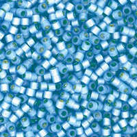 Miyuki 11/0 Delica Bead - DB2176 - Duracoat Silver Lined Semi Frosted Light Blueberry