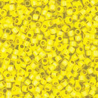 Miyuki 11/0 Delica Bead - DB2187 - Duracoat Silver Lined Semi Frosted Citron