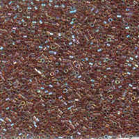 Miyuki 11/0 Delica Hex Cut Bead - DBC0088 - Lined Dark Topaz AB