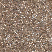 Miyuki 11/0 Delica Hex Cut Bead - DBC0907 - Sparkling Light Bronze Lined Crystal