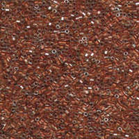 Miyuki 11/0 Delica Hex Cut Bead - DBC0915 - Sparkling Dark Amber Lined Crystal