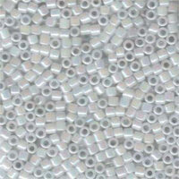 Miyuki 8/0 Delica Bead - DBL-0222 - White Opal AB