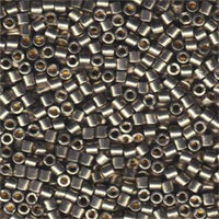 Miyuki 8/0 Delica Bead - DBL-1851 - Duracoat Galvanized Light Smoky Pewter