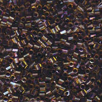 Miyuki 8/0 Delica Hex Cut Bead - DBLC-0089 - Lined Dark Topaz AB