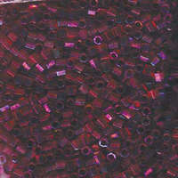 Miyuki 8/0 Delica Hex Cut Bead - DBLC-0104 - Transparent Raspberry AB