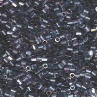Miyuki 8/0 Delica Hex Cut Bead - DBLC-0111 - Transparent Grey Luster