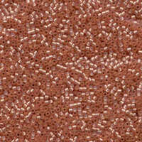 Miyuki 10/0 Delica Bead - DBM0622 - Silver Lined Dyed Peach Alabaster