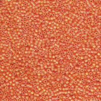 Miyuki 10/0 Delica Bead - DBM0855 - Matte Opaque Orange AB