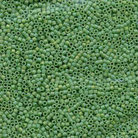 Miyuki 10/0 Delica Bead - DBM0877 - Matte Opaque Green AB