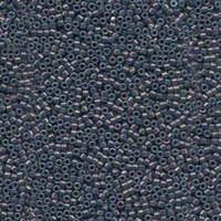 Miyuki 15/0 Delica Bead - DBS0134 - Opaque Purple Grey Rainbow Luster