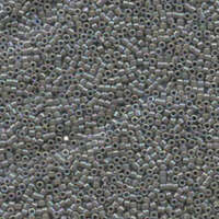 Miyuki 15/0 Delica Bead - DBS0168 - Opaque Grey AB