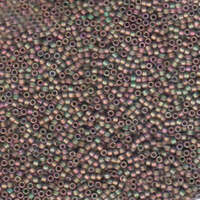 Miyuki 15/0 Delica Bead - DBS0380 - Matte Metallic Green & Pink