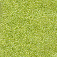 Miyuki 15/0 Delica Bead - DBS0860 - Matte Transparent Chartreuse AB