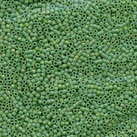 Miyuki 15/0 Delica Bead - DBS0877 - Matte Opaque Green AB