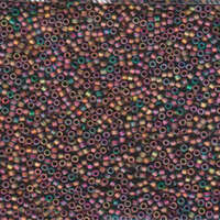 Miyuki 15/0 Delica Bead - DBS1055 - Matte Metallic Red / Green / Gold Iris