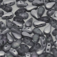 3mm x 6mm Drop Duo Bead - 2 Hole - Crystal Vitrail Light Matte - 00030-26576