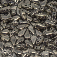 3mm x 6mm Drop Duo Bead - 2 Hole - Crystal Argentic Full - 00030-27500