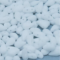 3mm x 6mm Drop Duo Bead - 2 Hole - Chalk White Matte - 03000 -84110