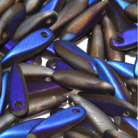 3mm x 11mm Dagger Bead - Crystal Azuro Full Matted - 00030-22273