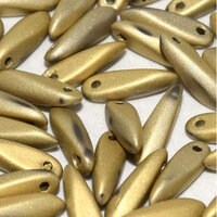 3mm x 11mm Dagger Bead - Crystal Amber Full Matted - 00030-26470