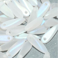 3mm x 11mm Dagger Bead - Crystal Full AB Matted - 00030-28773