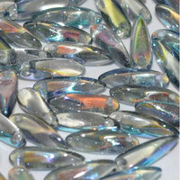 3mm x 11mm Dagger Bead - Crystal Blue Rainbow - 00030-98538