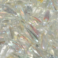 3mm x 11mm Dagger Bead - Crystal Green Rainbow - 00030-98539