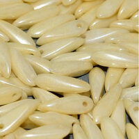 3mm x 11mm Dagger Bead - Chalk White Cream Luster - 03000-14401