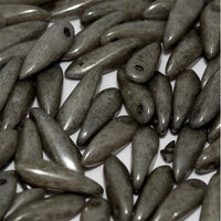 3mm x 11mm Dagger Bead - Chalk White Grey Luster - 03000-14449