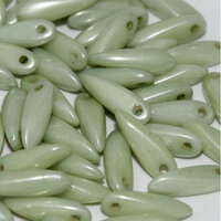 3mm x 11mm Dagger Bead - Chalk White Mint Luster - 03000-14457