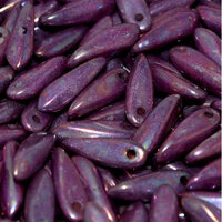 3mm x 11mm Dagger Bead - Chalk White Iris - 03000-15781