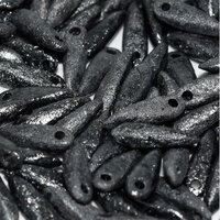 3mm x 11mm Dagger Bead - Jet Etched Hematite - 23980-14400E