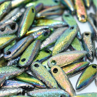 3mm x 11mm Dagger Bead - Jet Etched Vitrail - 23980-28180