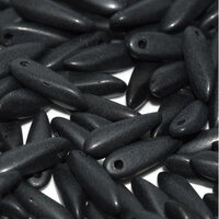 3mm x 11mm Dagger Bead - Jet Matte - 23980-84110