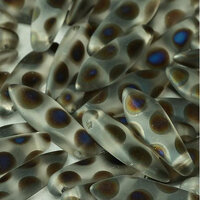 5mm x 16mm Dagger Bead - Crystal Azuro Dots Matted - 00030-2227A