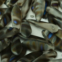 5mm x 16mm Dagger Bead - Crystal Azuro Stripes Matted - 00030-2227V 