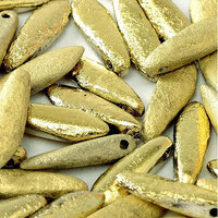 5mm x 16mm Dagger Bead - Crystal Etched Amber Full - 00030-26480