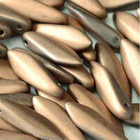 5mm x 16mm Dagger Bead - Crystal Capri Gold Full Matted - 00030-27170