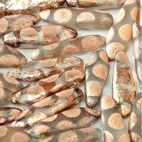 5mm x 16mm Dagger Bead - Crystal Etched Capri Gold Dots - 00030-2718A