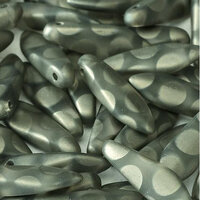 5mm x 16mm Dagger Bead - Crystal Chrome Dots Matted - 00030-2747A