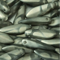 5mm x 16mm Dagger Bead - Crystal Chrome Stripes Matted - 00030-2747V