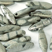 5mm x 16mm Dagger Bead - Crystal Etched Chrome Stripes - 00030-2748V
