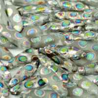 5mm x 16mm Dagger Bead - Crystal Etched Vitrail Dots - 00030-2818A